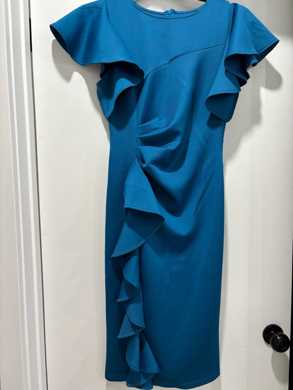Memoriesea Women's Ruffle Sleeve Ruched Bodycon - Picture 1 of 4